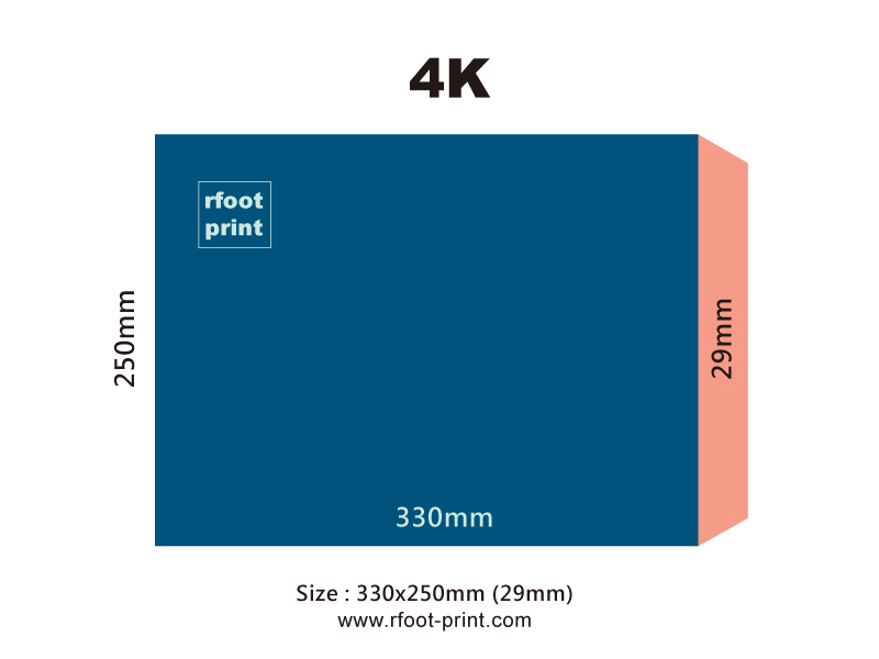 公文封4K尺寸示意圖
