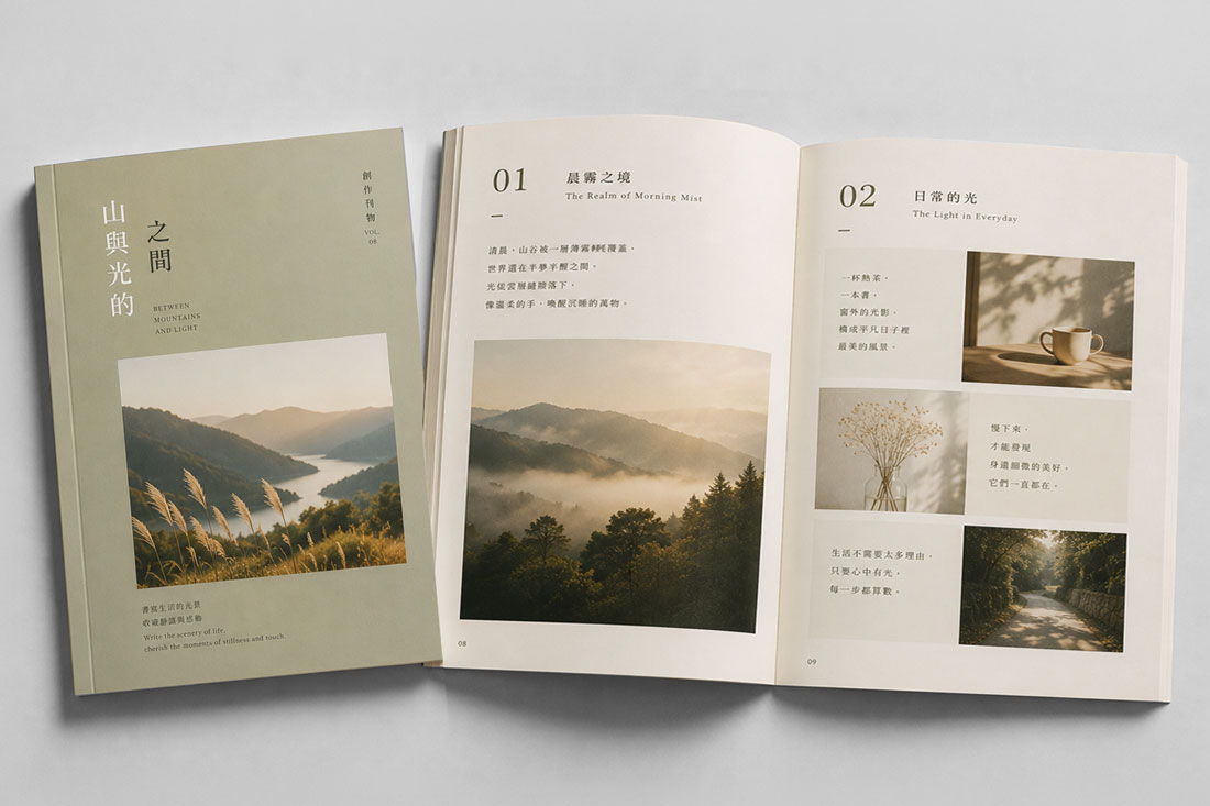 膠裝書籍印刷成品,適合個人創作、自費出版與少量書籍印刷